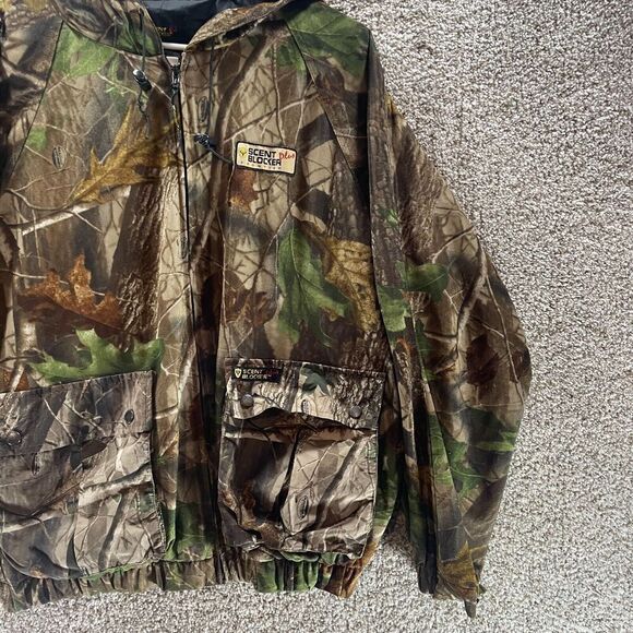 Scent Blocker Plus Frontier Jacket Mens Large Camo Hooded Hunting Real Tree Camo - Picture 5 of 13